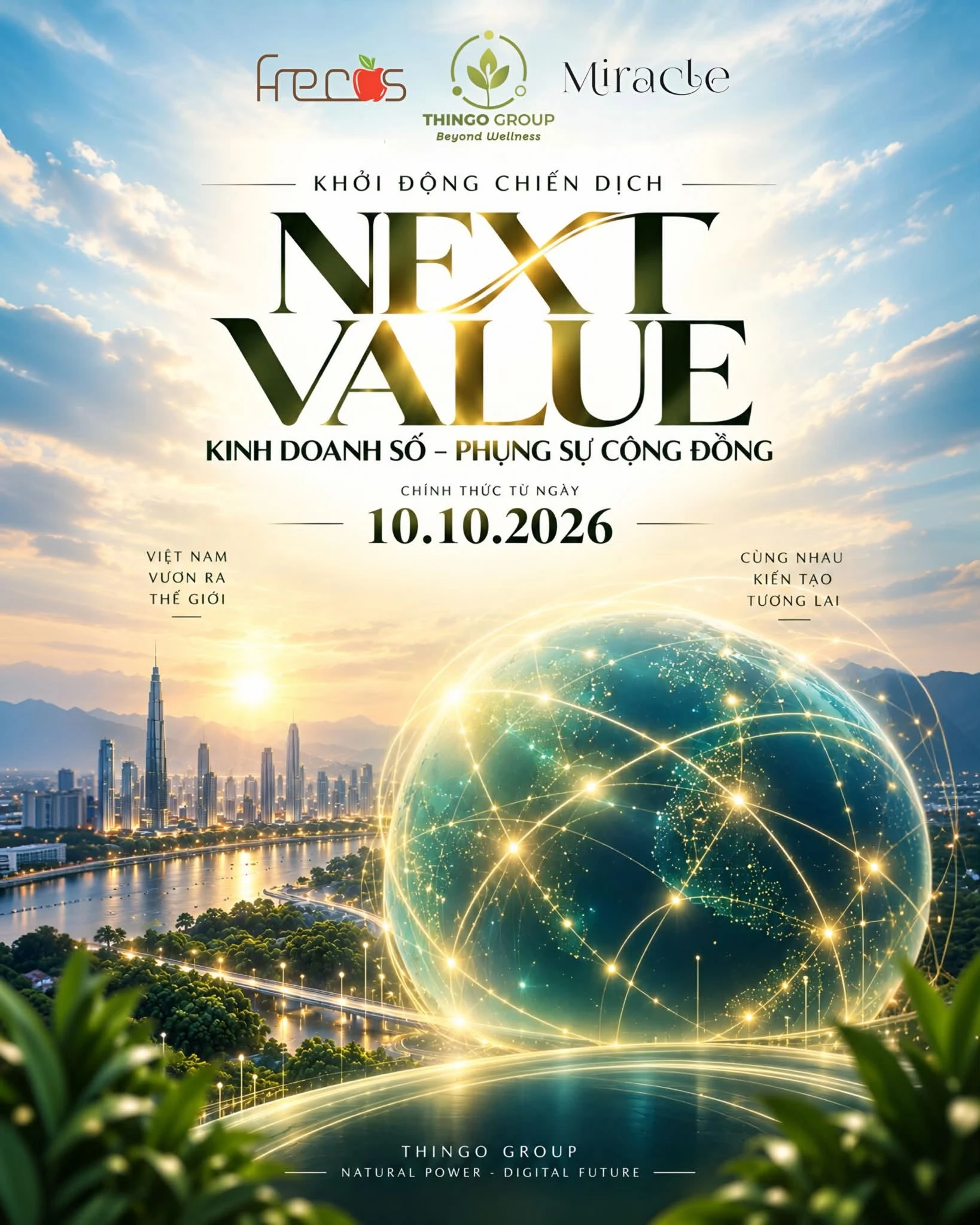 NEXT VALUE — Kinh doanh số, phụng sự cộng đồng — khởi động 10.10.2026