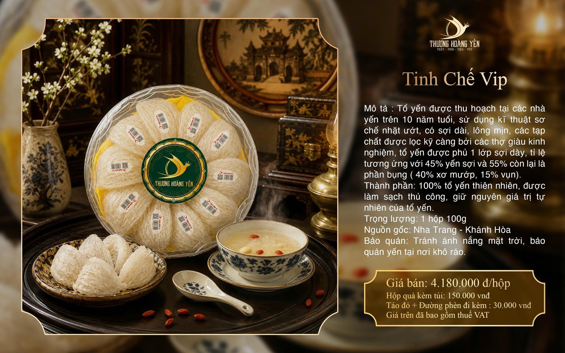 Tổ yến Tinh Chế Vip - Thượng Hoàng Yến