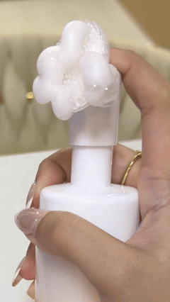 Demonstration of the soft silicone cleansing brush