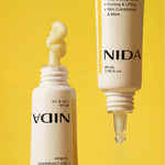 NIDA eye cream tubes and cream texture