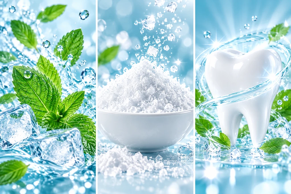 Refreshing mint leaves