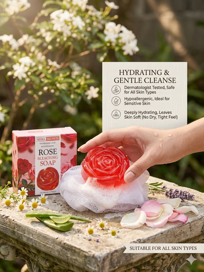 Rose soap lather and cleansing experience