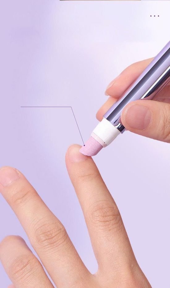 Mr.Wish nail care pen applied to a nail