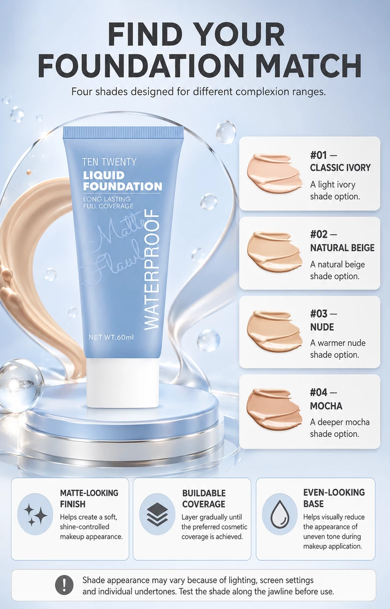 Find your foundation match — four shades