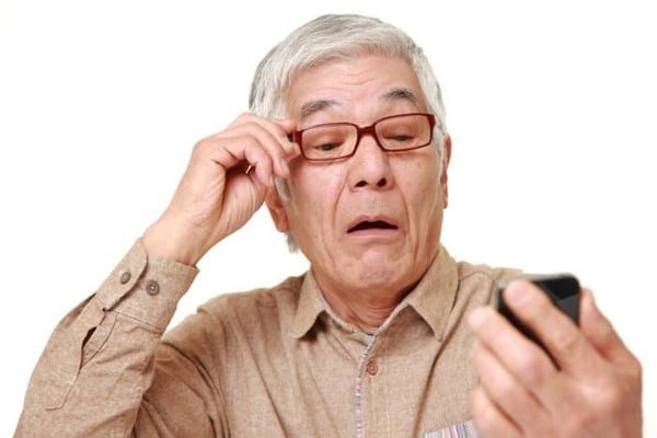 Man wearing regular glasses