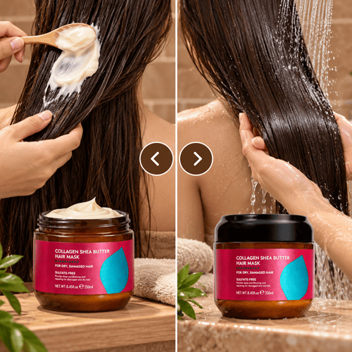 Collagen Shea Butter Hair Mask helps smooth and add shine
