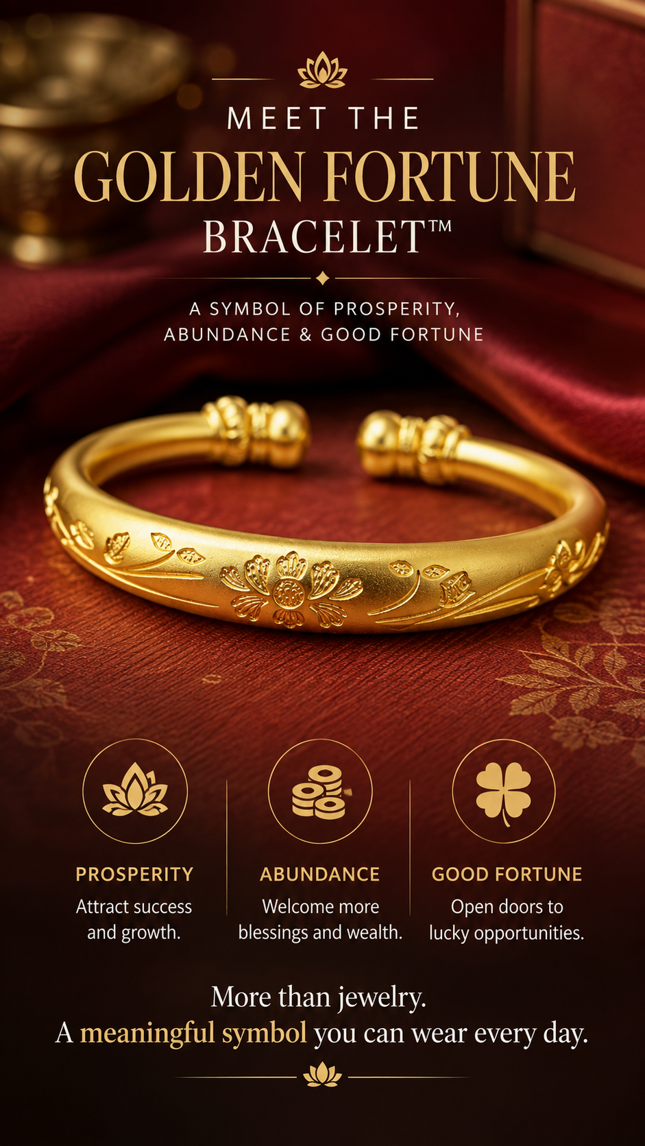 Golden Fortune Bracelet - Symbol of Prosperity