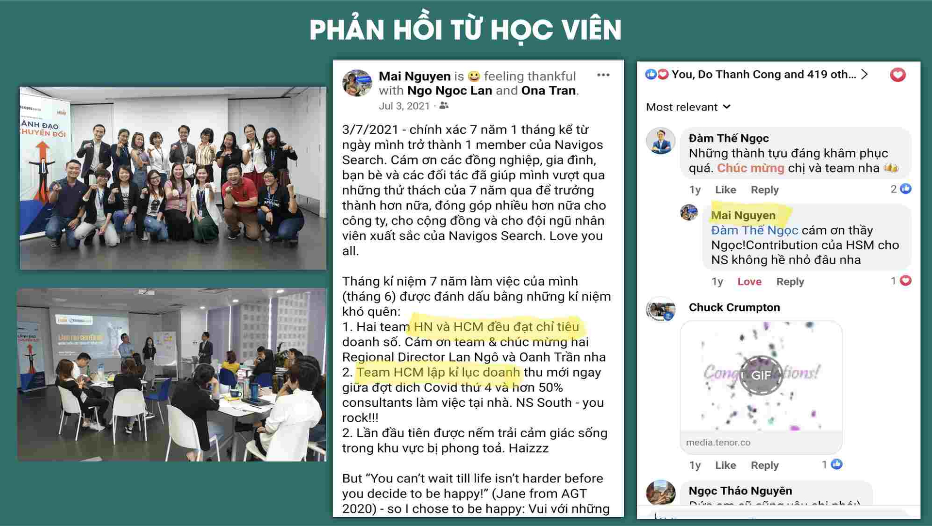 Ảnh phản hồi của học viên 