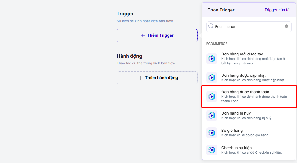 Trigger trong Automation 