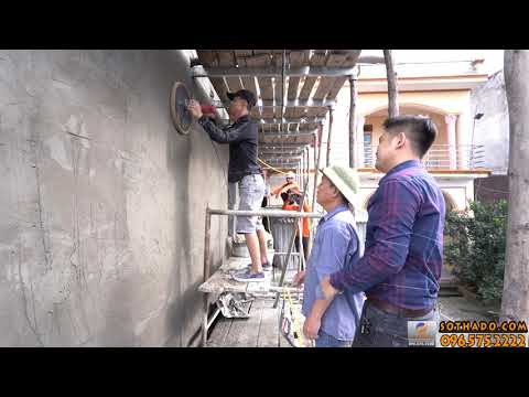 Cách trát hai lớp bằng máy phun vữa SOTHADO