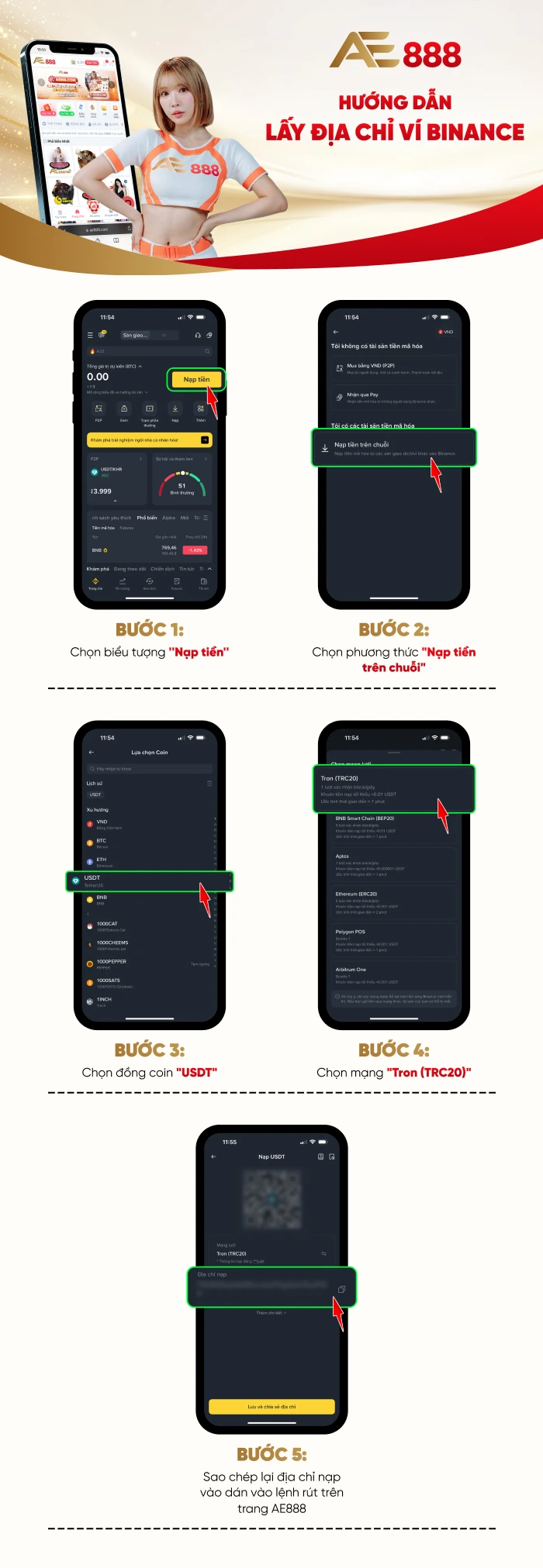 Lấy địa chỉ ví Binance PC