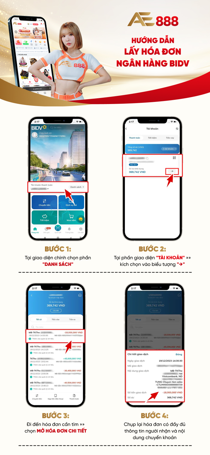 Lấy hóa đơn BIDV PC
