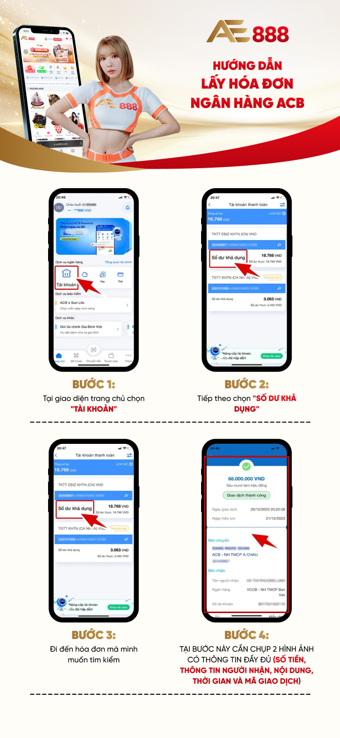 Lấy hóa đơn ACB PC
