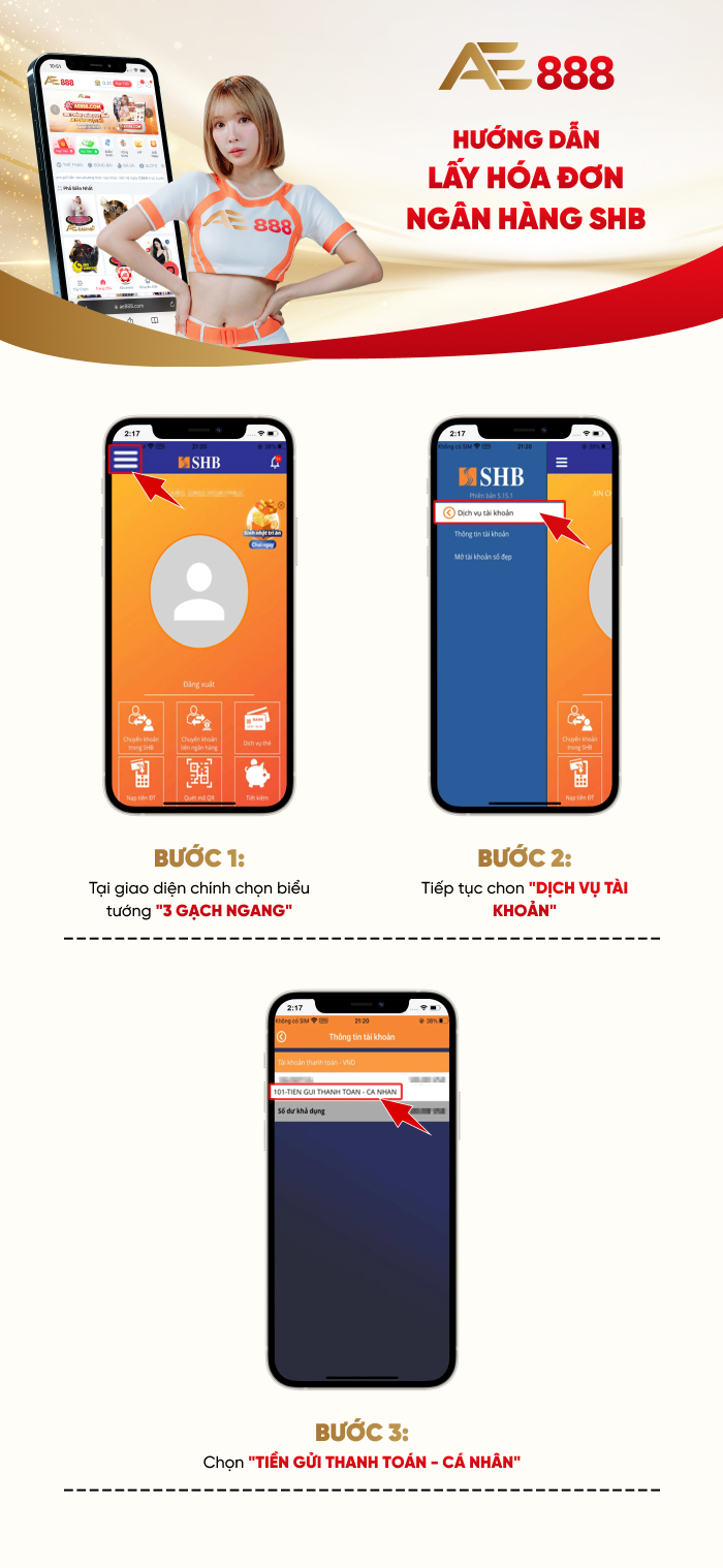 Lấy hóa đơn SHB PC