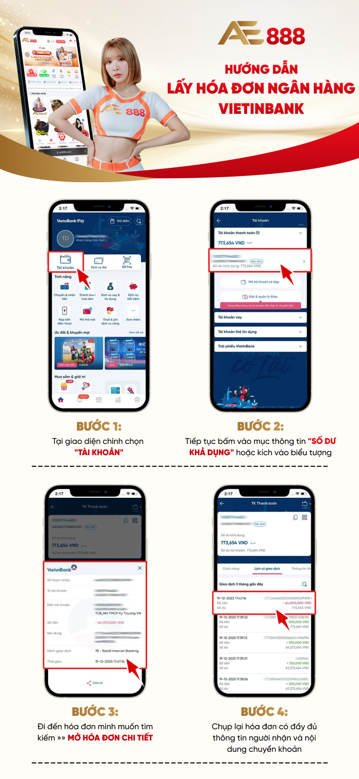Lấy hóa đơn VietinBank PC