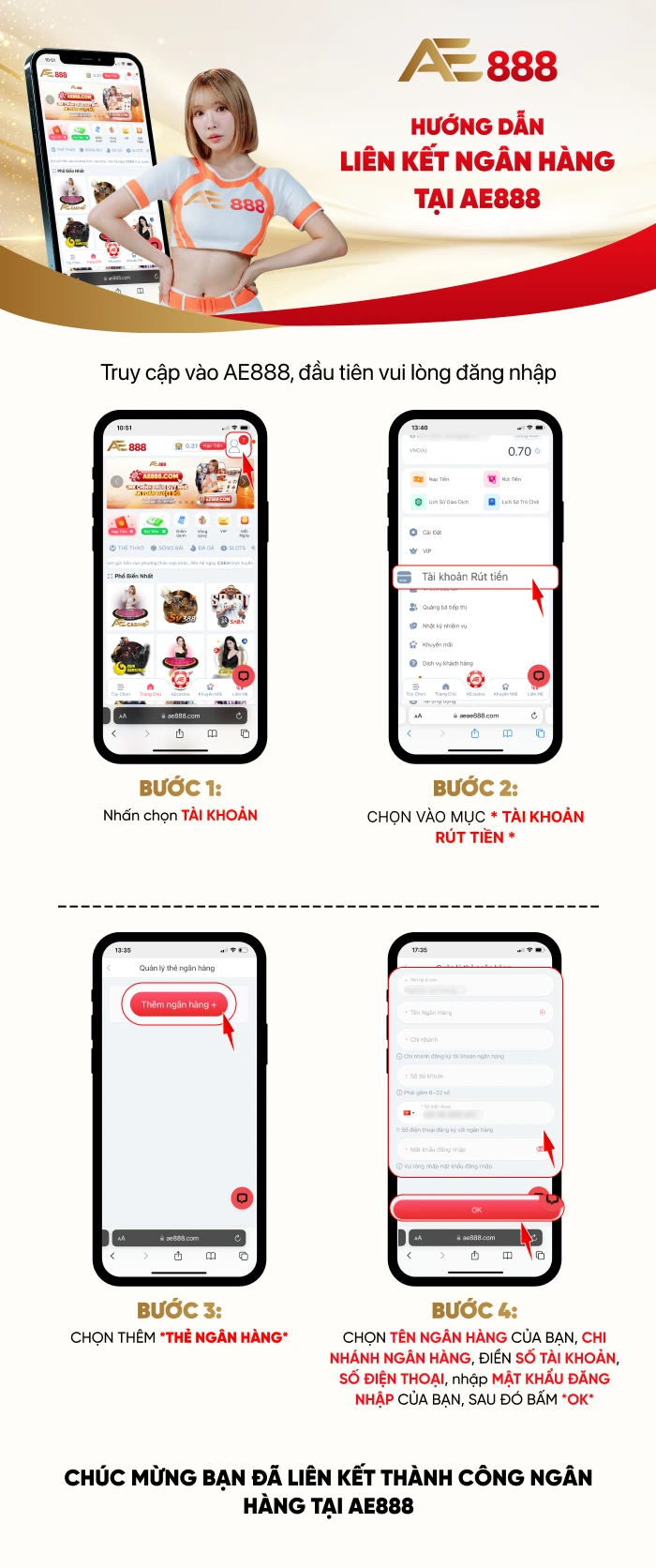 Thêm thông tin ngân hàng Mobile