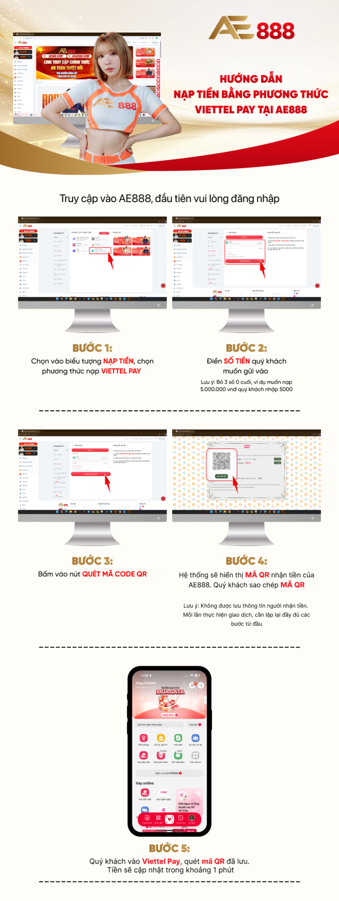 Nạp tiền ViettelPay PC