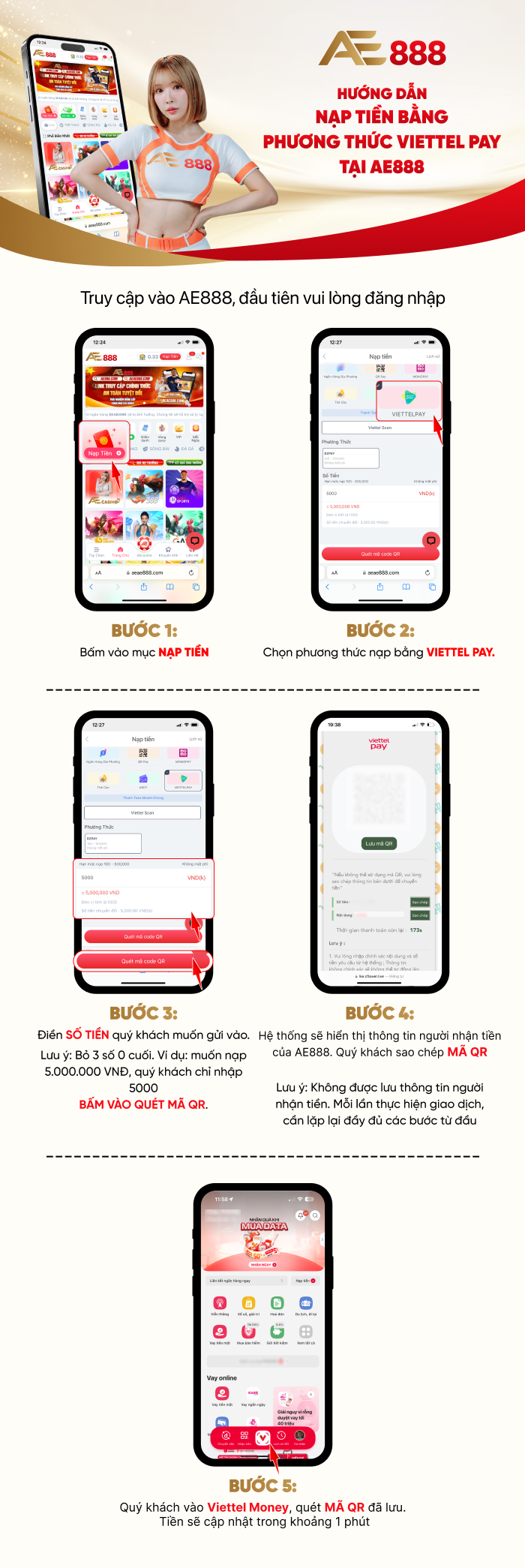 Nạp tiền ViettelPay Mobile