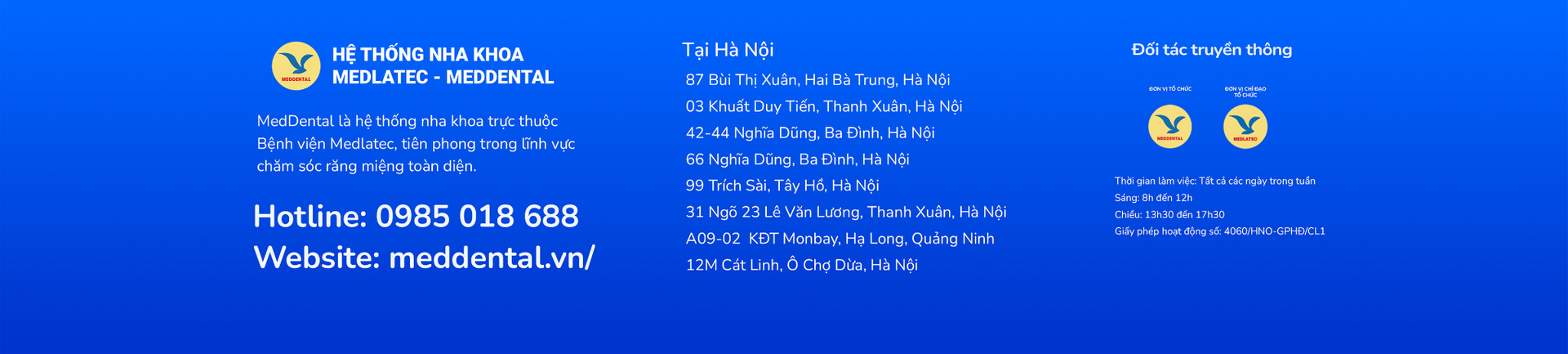 Thông tin liên hệ MedDental