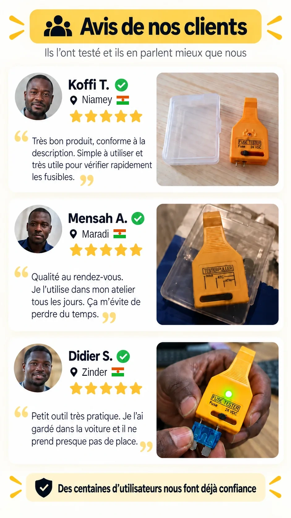 Avis de nos clients