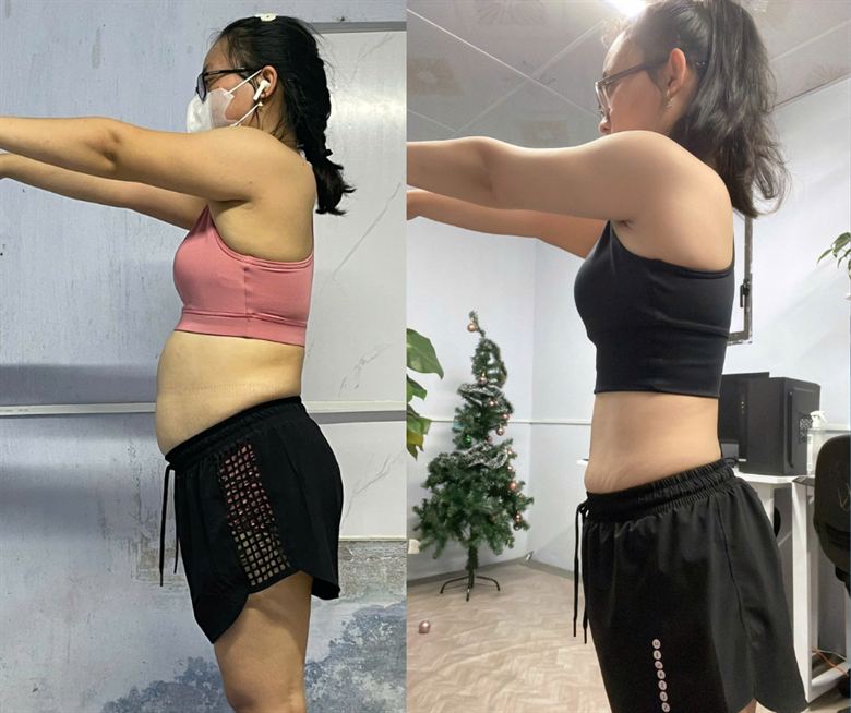 Chị Huế trước và sau