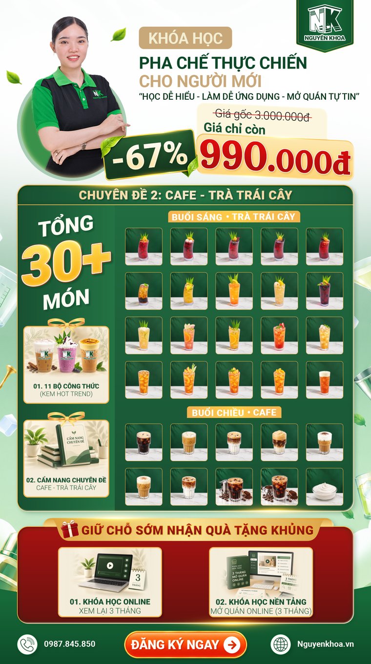 Khoa hoc Pha Che Thuc Chien cho Nguoi Moi - Nguyen Khoa F&B, gia 990.000d