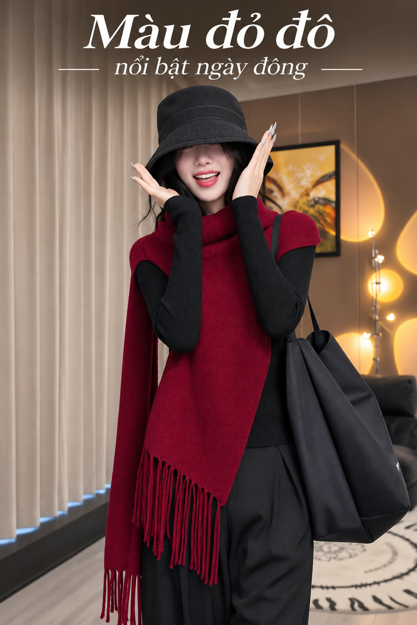Màu đỏ đô nổi bật