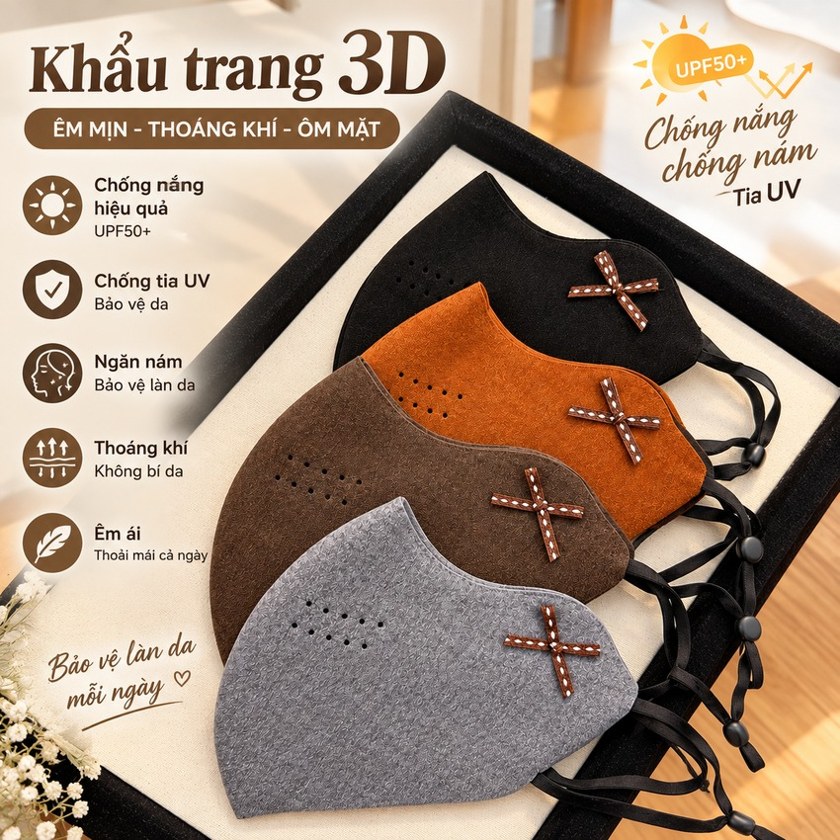 Êm mịn – thoáng khí – ôm mặt
