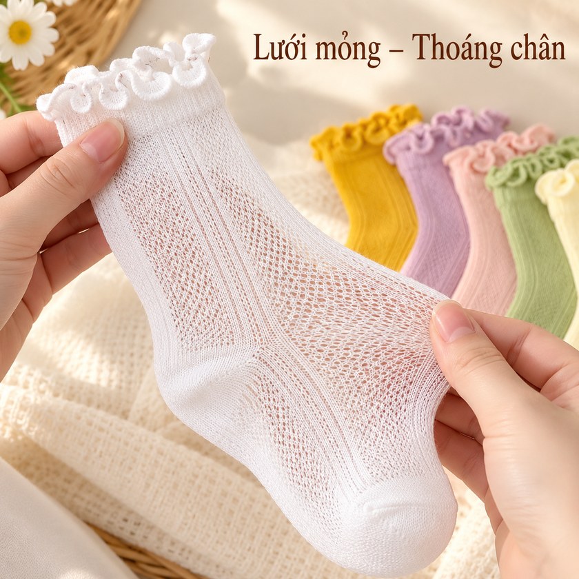 Tất Bèo Lưới Công Chúa Cho Bé