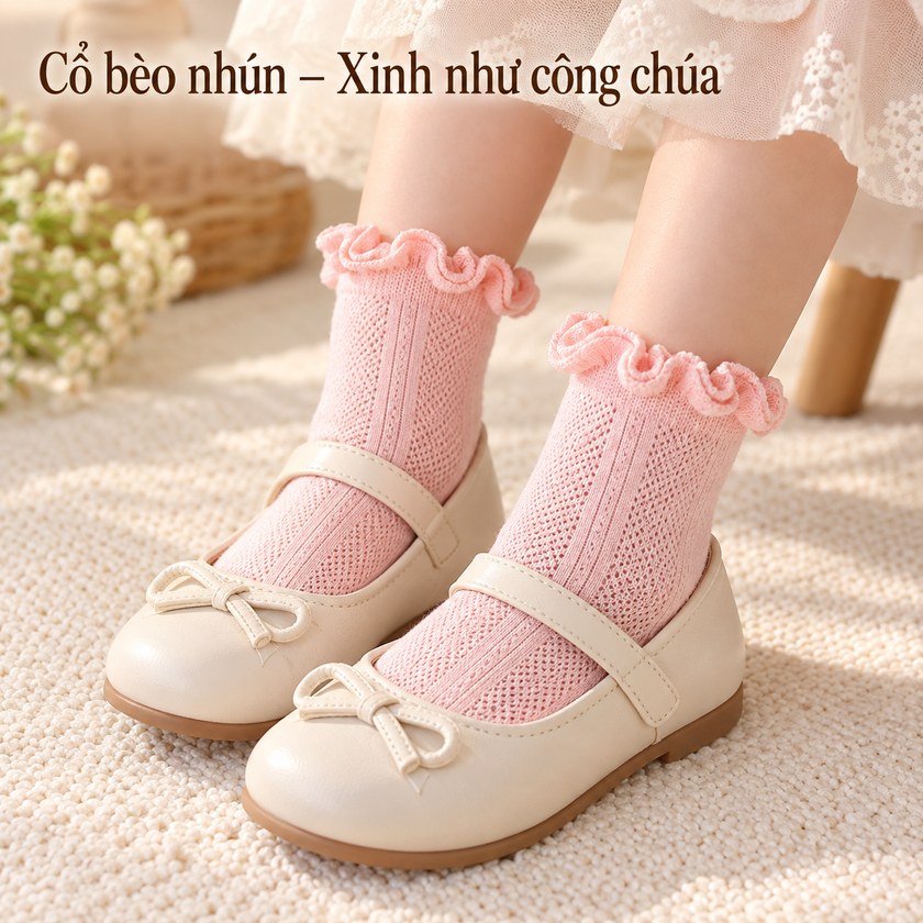 Tất Bèo Lưới Công Chúa Cho Bé