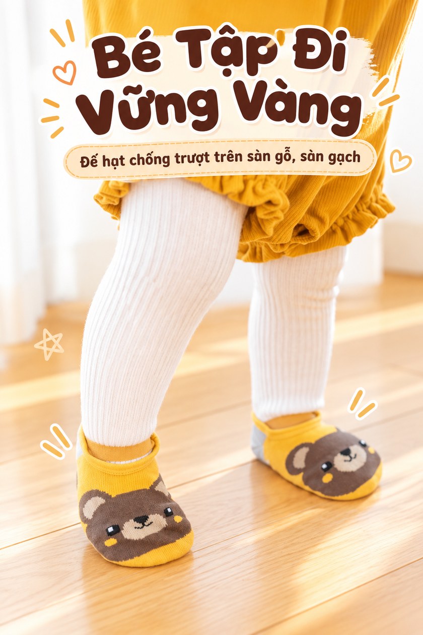 Tất Chống Trượt Hình Thú Cho Bé