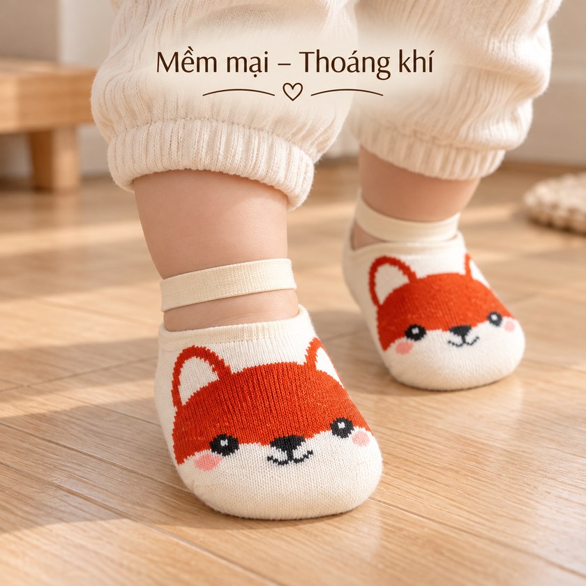 Tất Chống Trượt Hình Thú Cho Bé