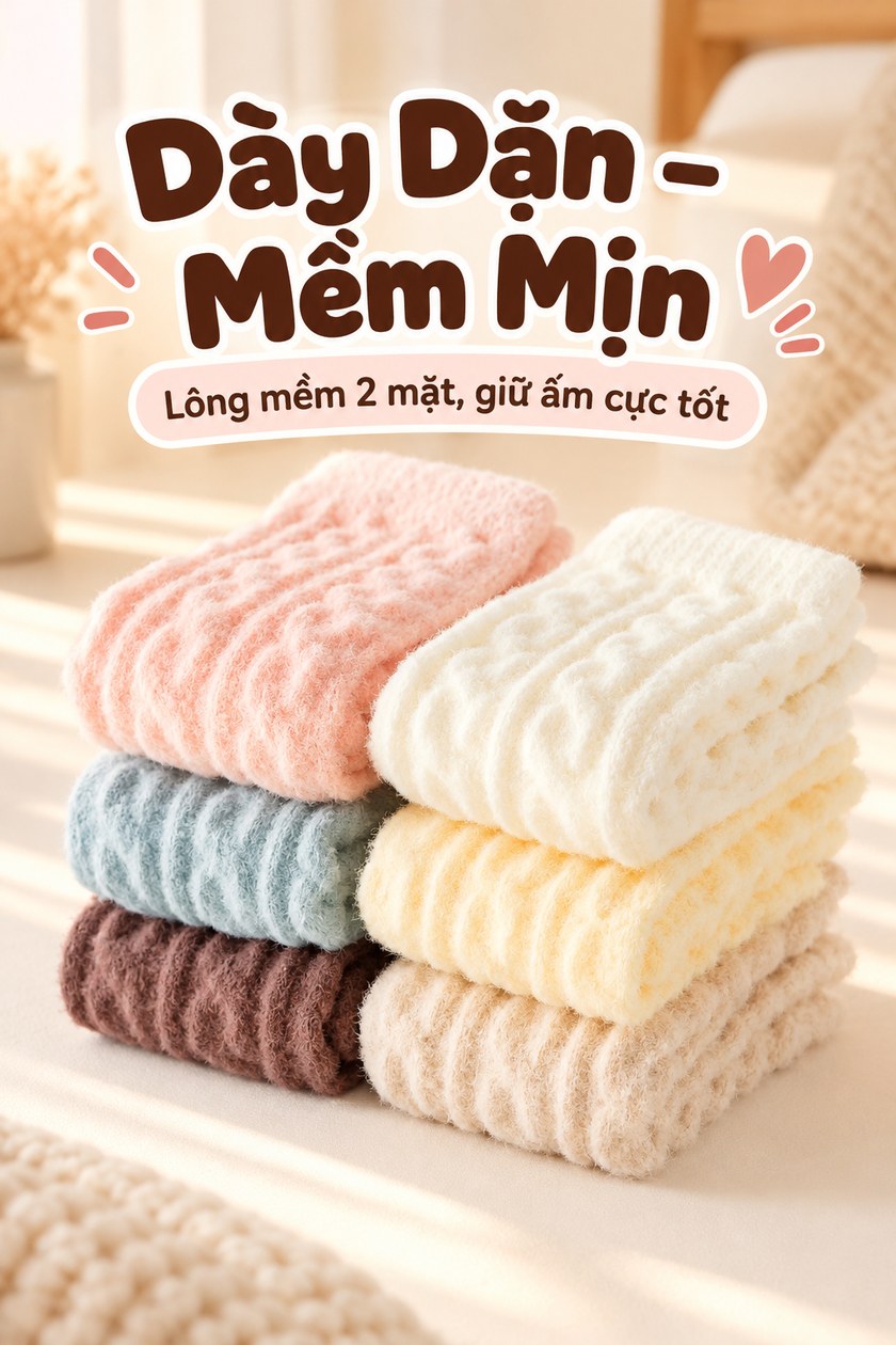 Tất Dài Giữ Ấm Chân Cho Bé
