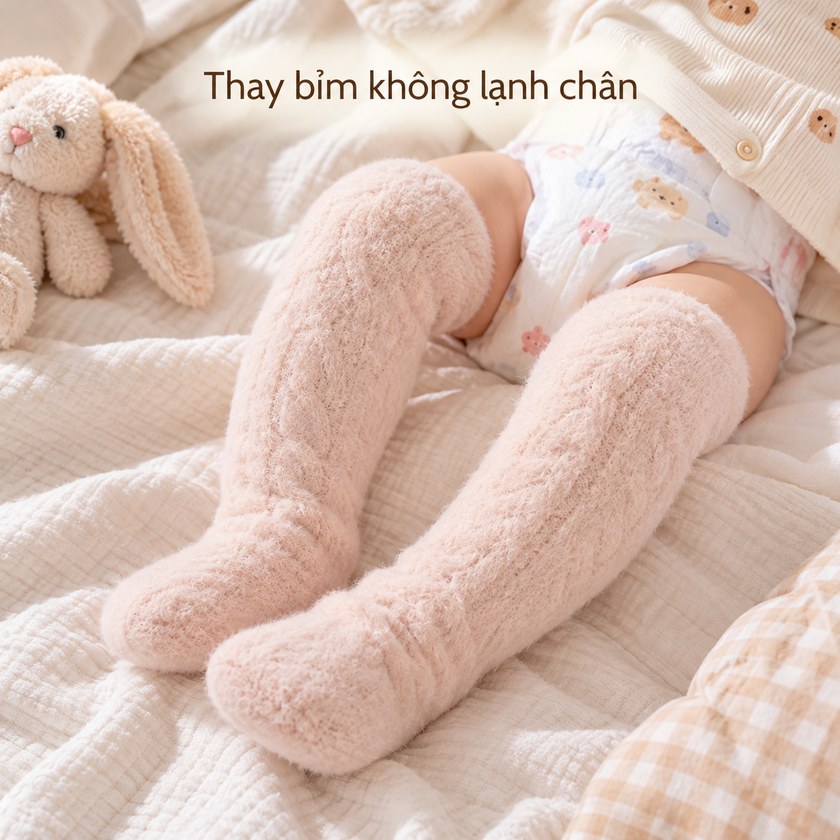 Tất Dài Giữ Ấm Chân Cho Bé