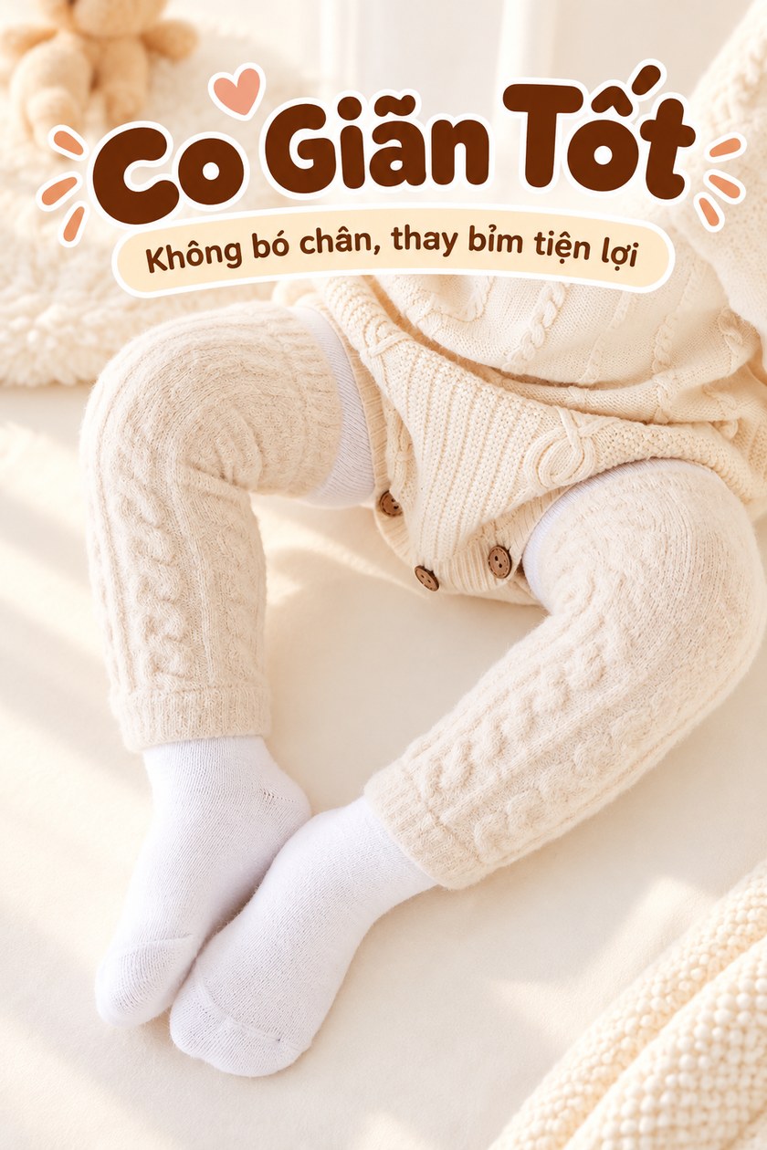 Tất Dài Giữ Ấm Chân Cho Bé