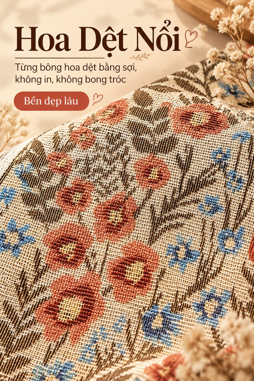 Hoa dệt nổi