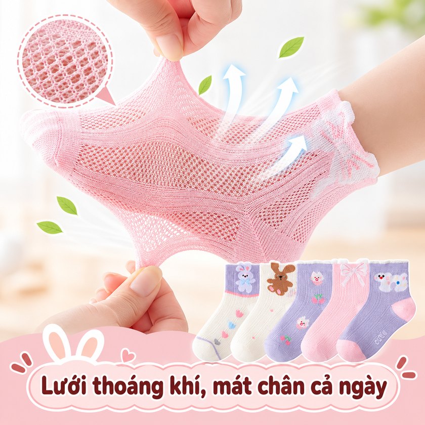 Lưới thoáng khí mát chân cả ngày
