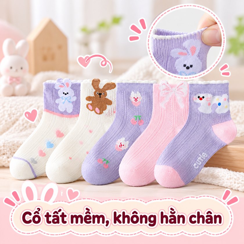 Cổ tất mềm không hằn chân
