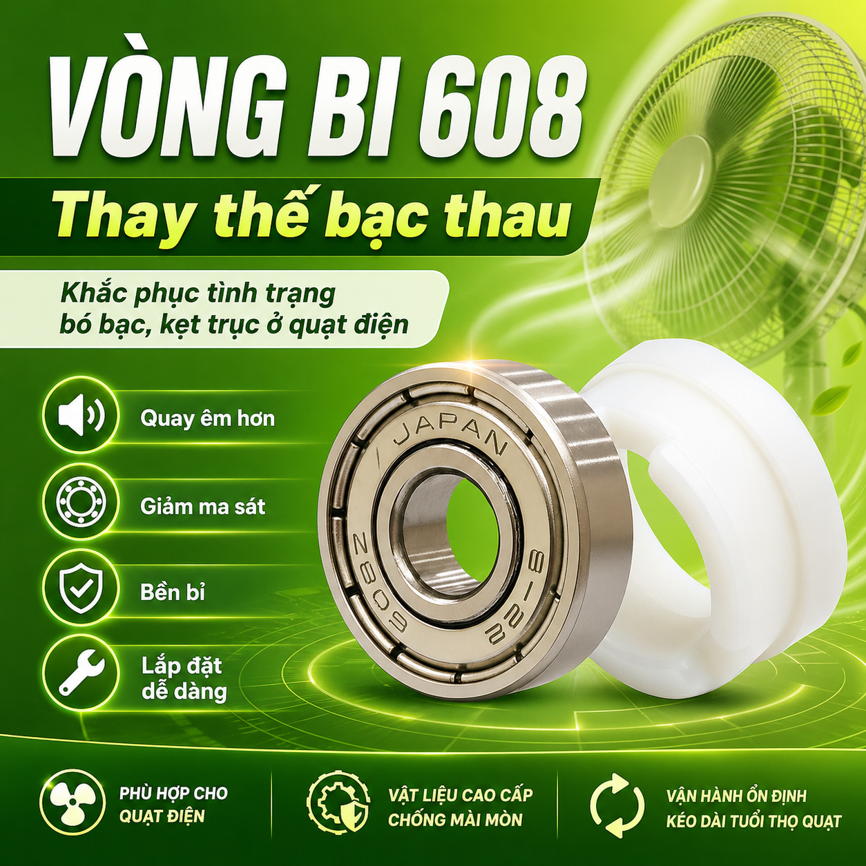Banner Vòng Bi 608
