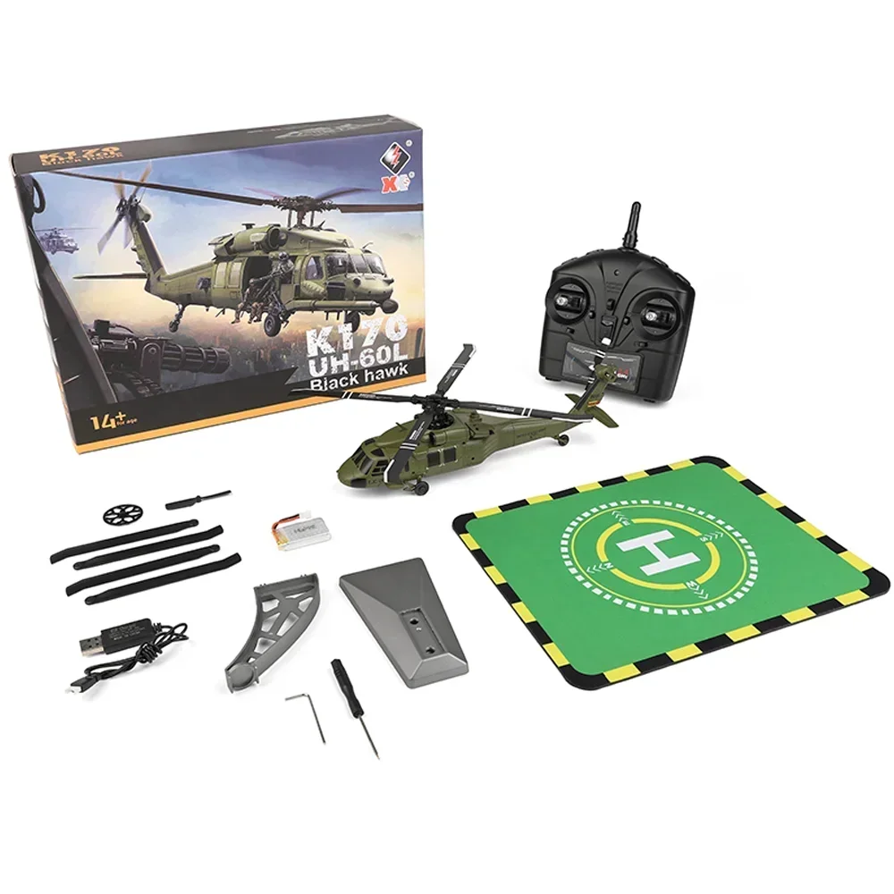 Máy bay trực thăng điều khiển Wltoys XK K170 Brushless UH-60 4CH