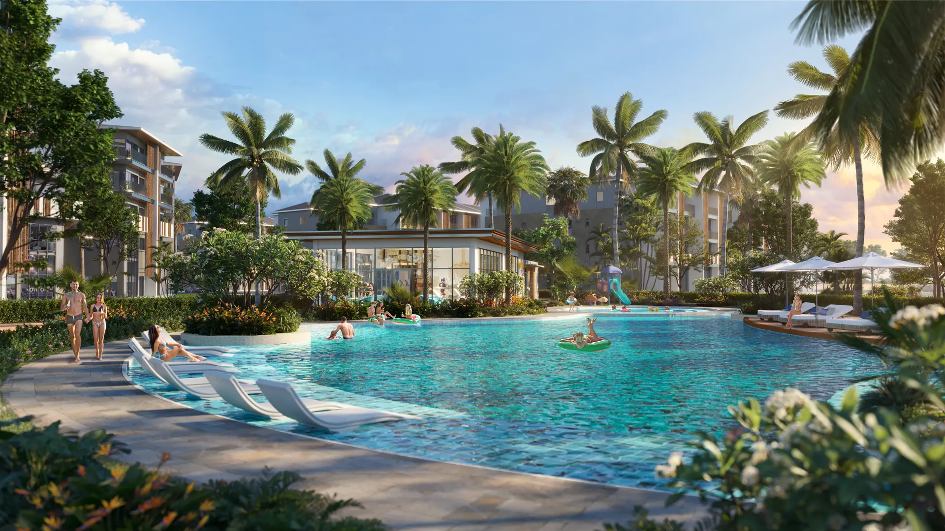 Bể bơi ngoài trời và Clubhouse đẳng cấp tại khu nghỉ dưỡng Horizon Bay Hạ Long