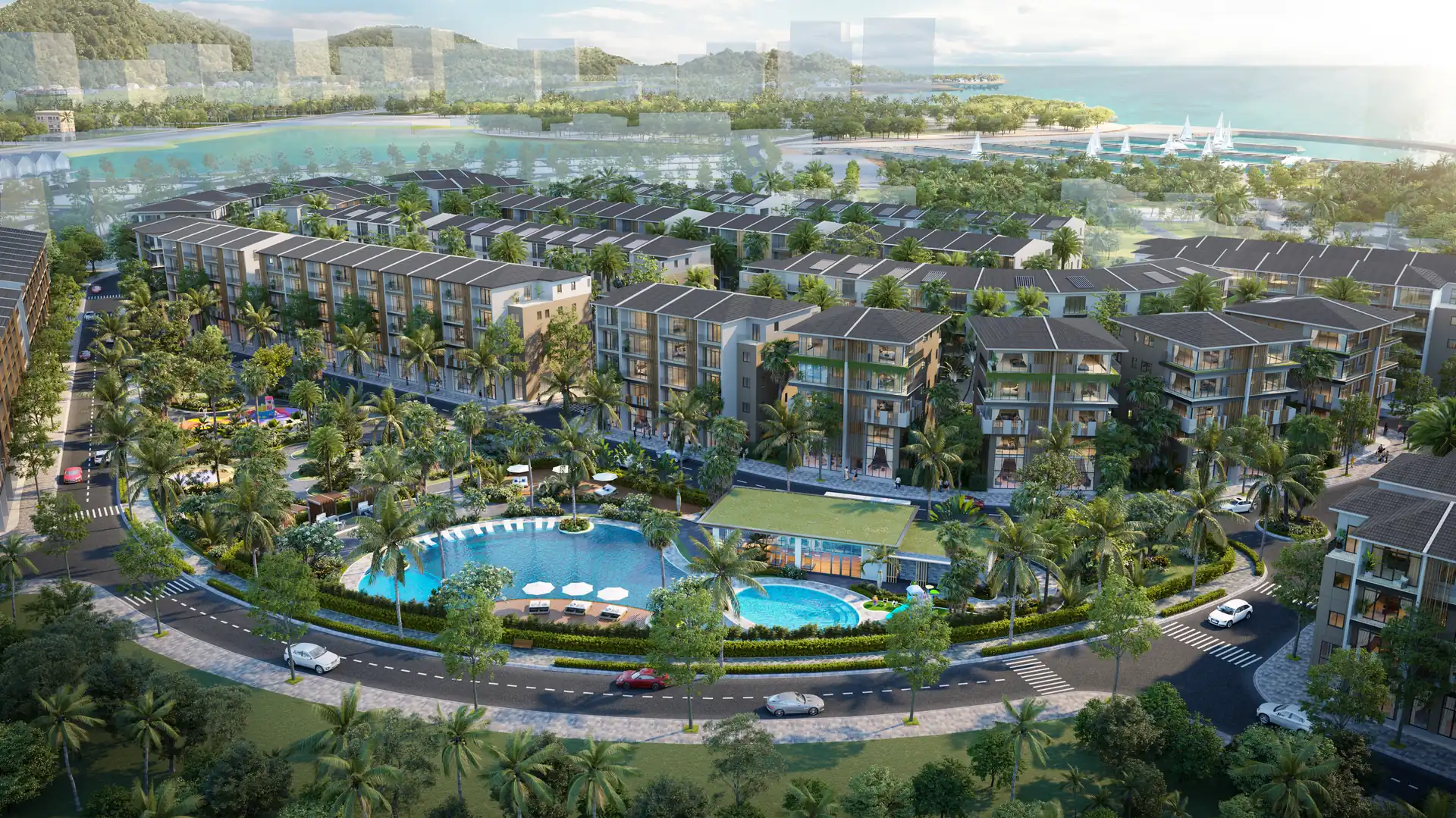 Cụm tiện ích trung tâm nội khu dự án biệt thự Horizon Bay Halong Marina