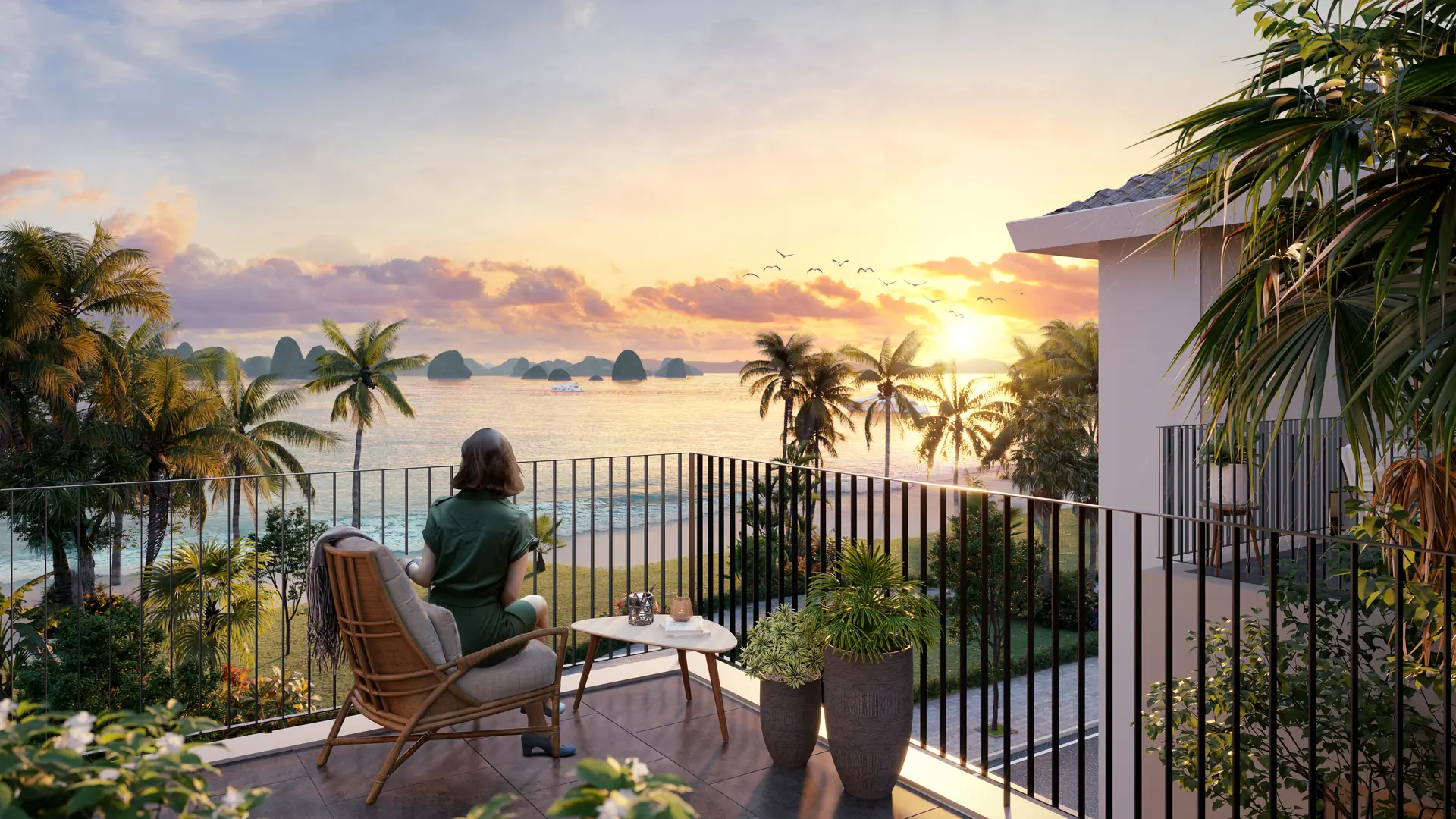 Tầm view vịnh di sản triệu đô từ ban công biệt thự Horizon Bay Hạ Long