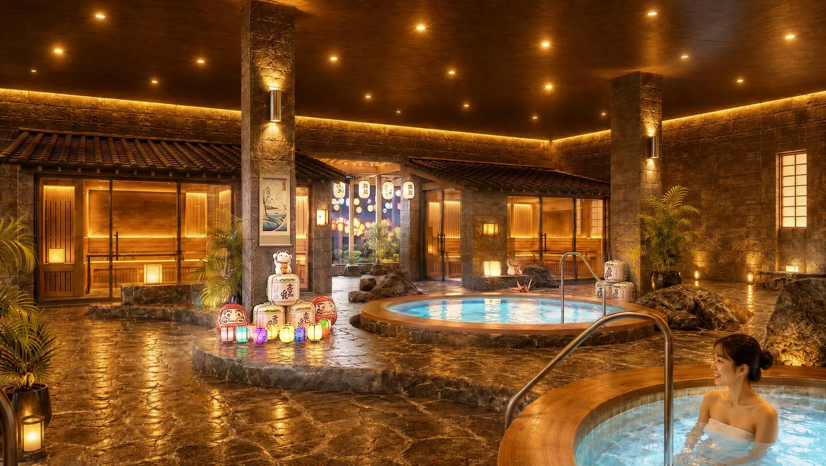 Khu khoáng nóng Onsen cao tầng tại tầng 2 dự án Sun Festo Town Hạ Long, tiện ích đầu tiên tại Quảng Ninh