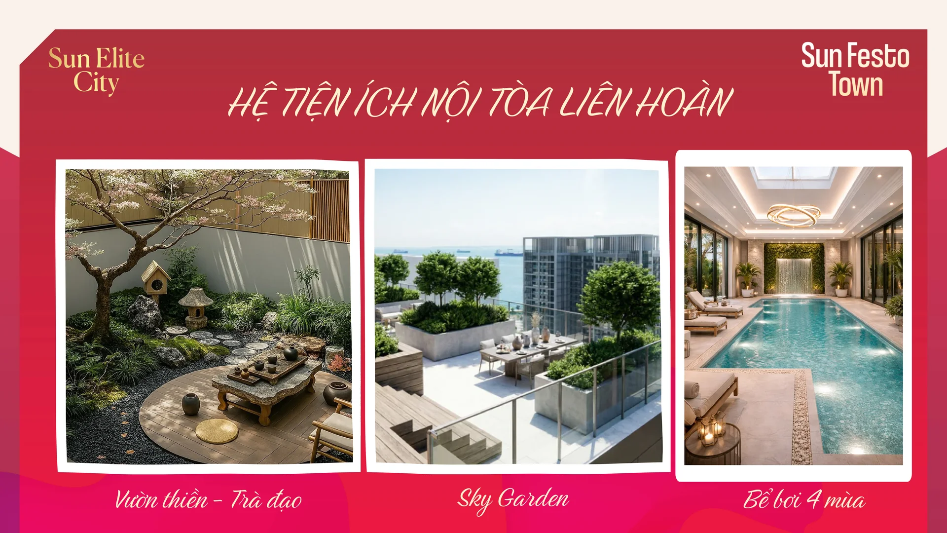 Vườn thiền và không gian trà đạo chuẩn Nhật Bản tại dự án Sun Festo Town Hạ Long, Bãi Cháy