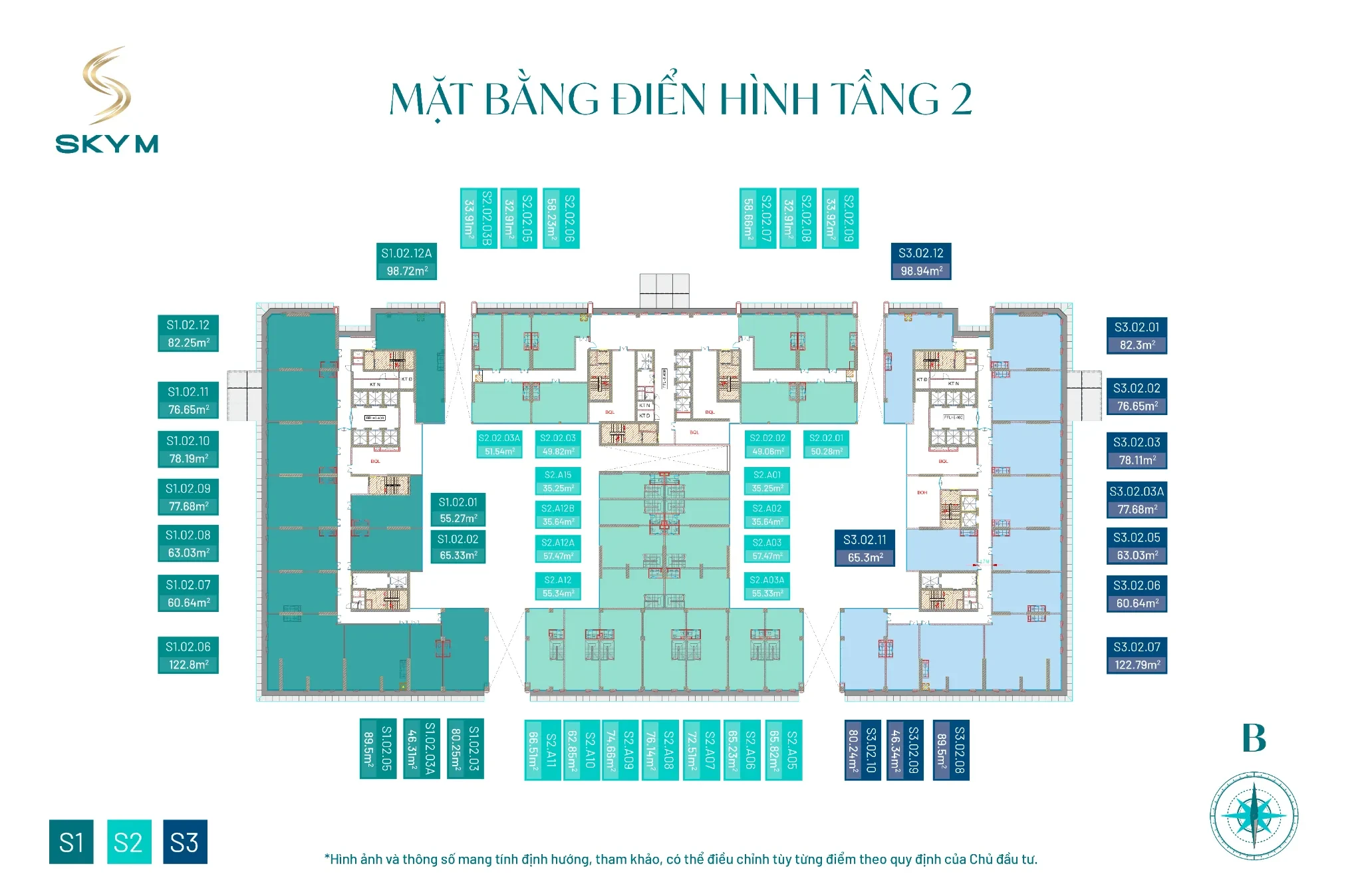 Mặt bằng shoplot Tầng 2 dự án căn hộ cao cấp view biển SKY M Hạ Long