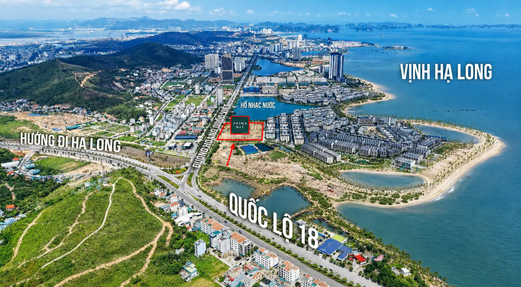Bản đồ vị trí Prima Bay Hạ Long ban ngày