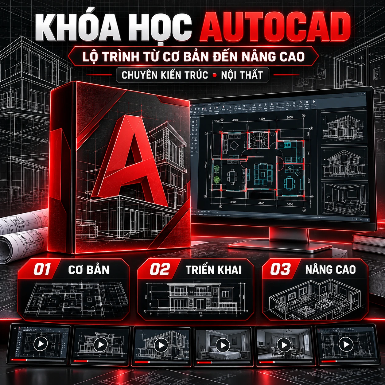 Lộ trình khóa học AutoCAD: cơ bản, triển khai và nâng cao