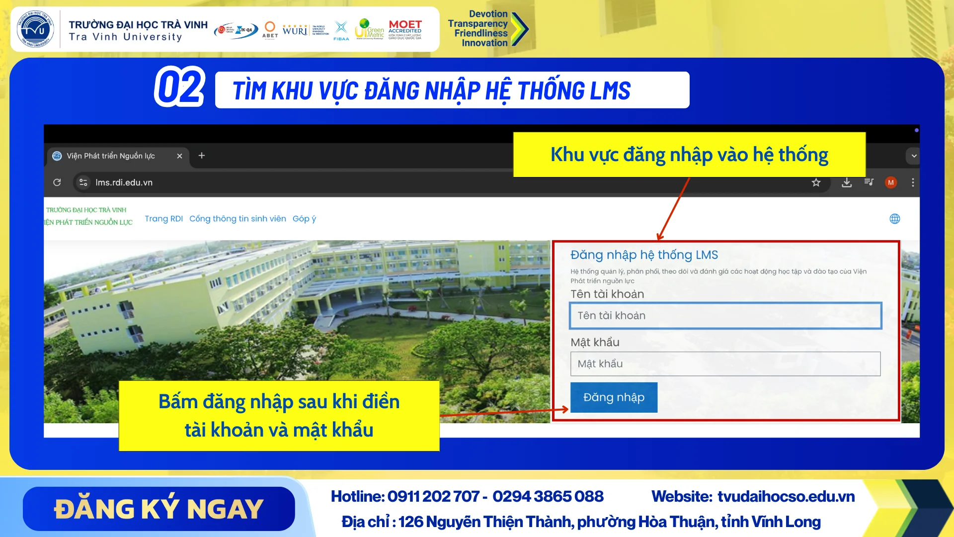 Bước 2: Tìm khu vực đăng nhập (Login Area)