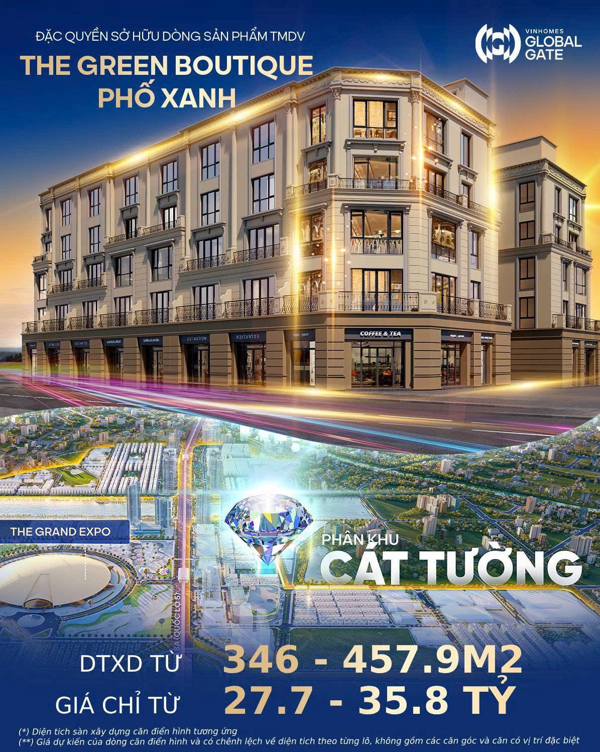 Bán Shop TMDV Boutique Gate Vinhomes Cổ Loa